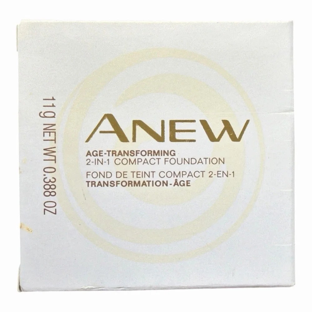 Avon Anew AGE TRANSFORMING Compact Foundation Creamy Natural New in Box .388 0z.